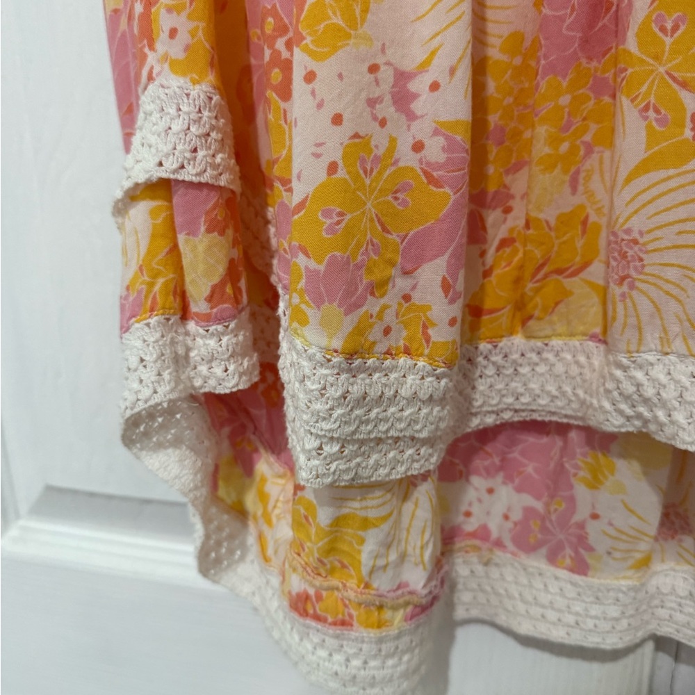 Poupette St. Barth Pink and Yellow Floral Mini Dress - Picture 4 of 4